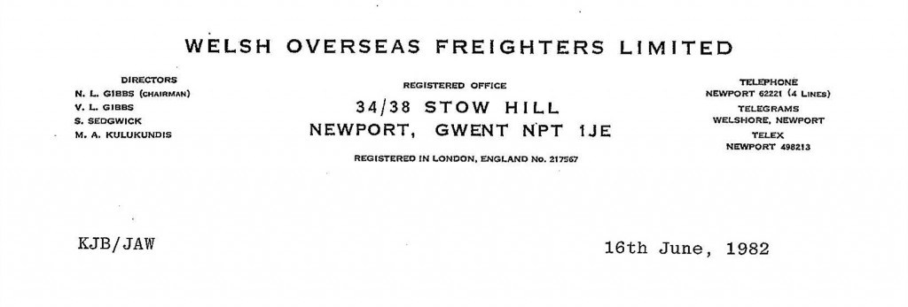 WOF Letter Head 1982