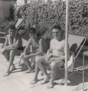 L-R Ambrose Jones. Mike Rowley, ? Black (J/E) 1953