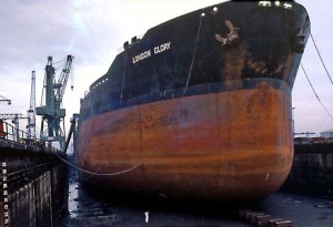 London Glory Skaramanga Dry Dock Nov 1980 + Dave Lloyd
