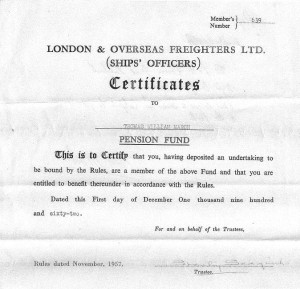 LOF Pension Fund Cert 1962