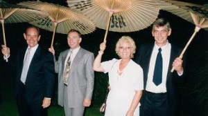 Launch Party (L-R) Bob Stinchcombe, Mick Howells, Irene & Andrew Gillie