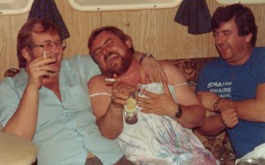 London Pride @ Pireaus L-R Peter Trevithick,Andy Sinclair & Alan Jenkins