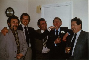 Tom March Wedding Day 1979 L-R Roger Harrison, Ray Appleyard, Ossie Bland, Tommy March, Gerry Lee