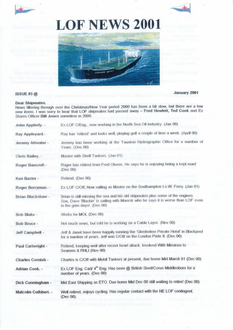 LOF Printed News 2001 01 - Page 1