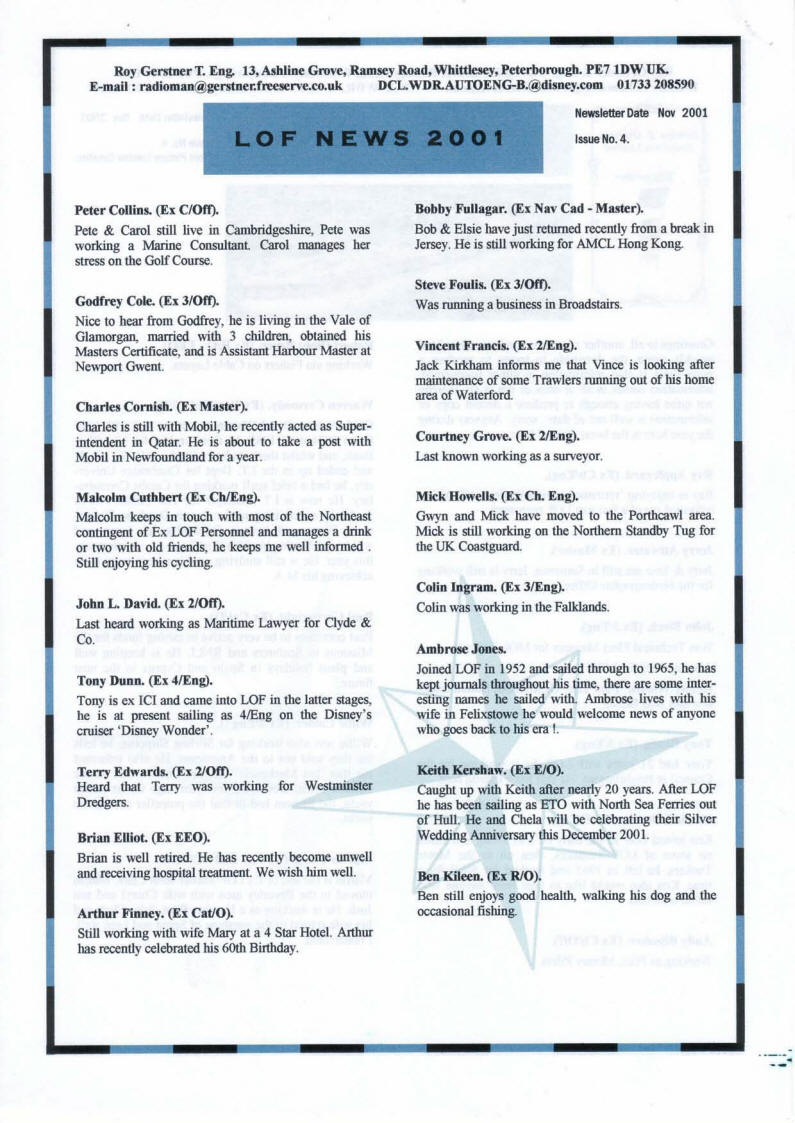 LOF Printed News 2001 11 - Page 2