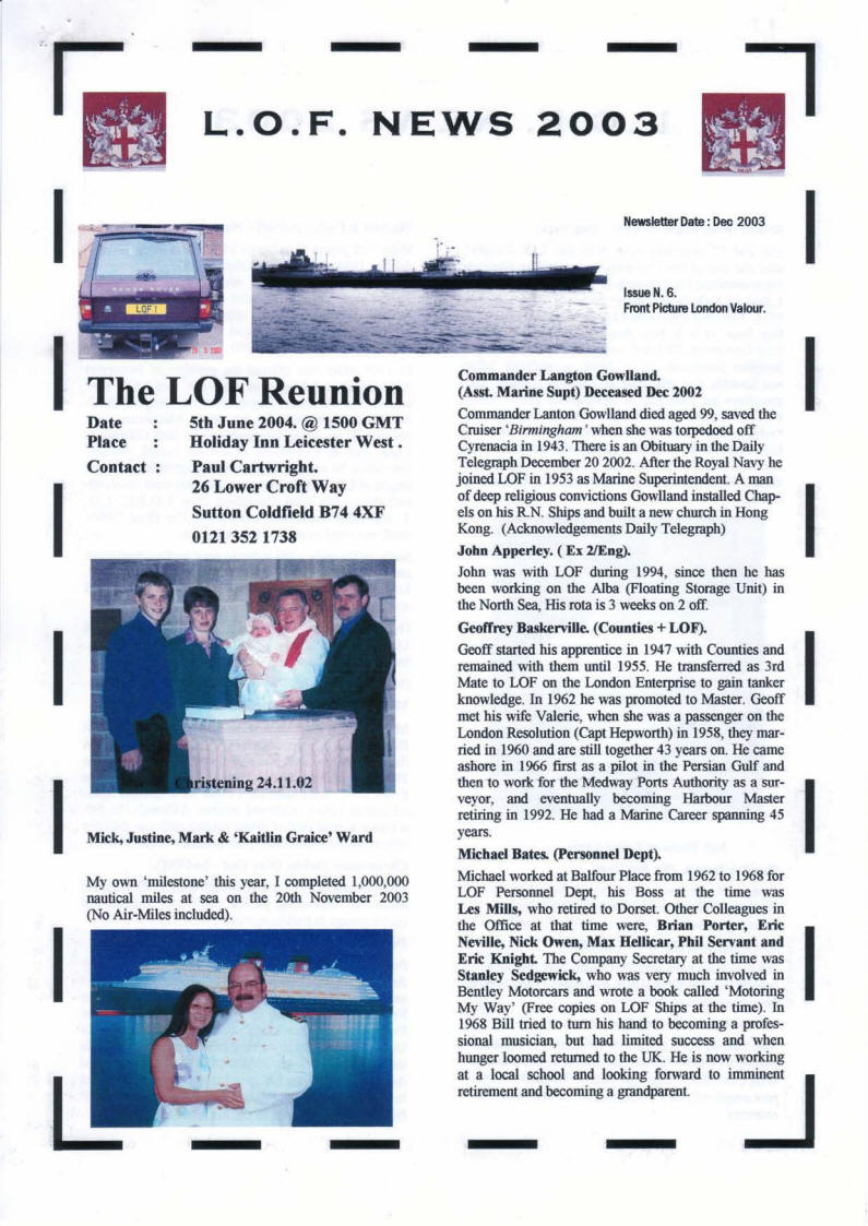 LOF Printed News 2003 - Page 1